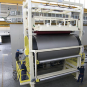 Heated roller - glass wool